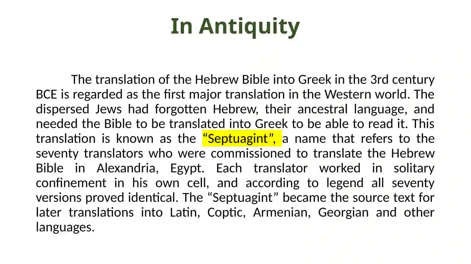 The main directions in the history of linguistic theory of translation 3