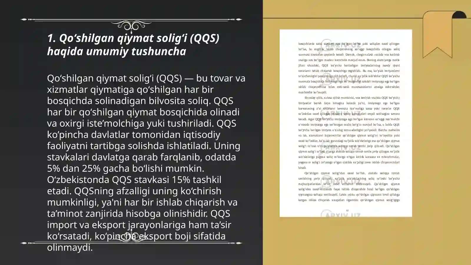 Qoʻshilgan qiymat soligʻi tavsif va tavsiyalar 3