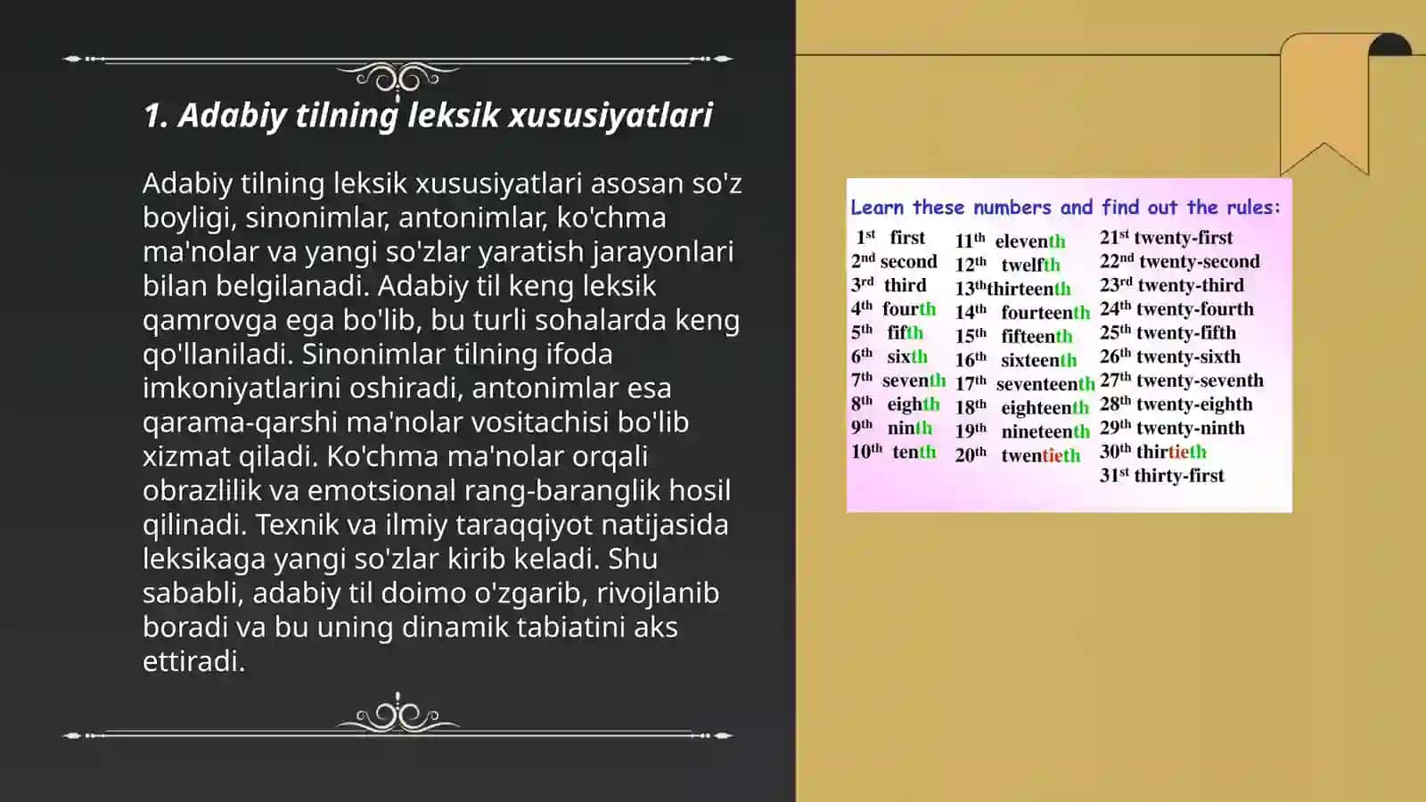 Adabiy tilning uzigahos hususiyatlari 3