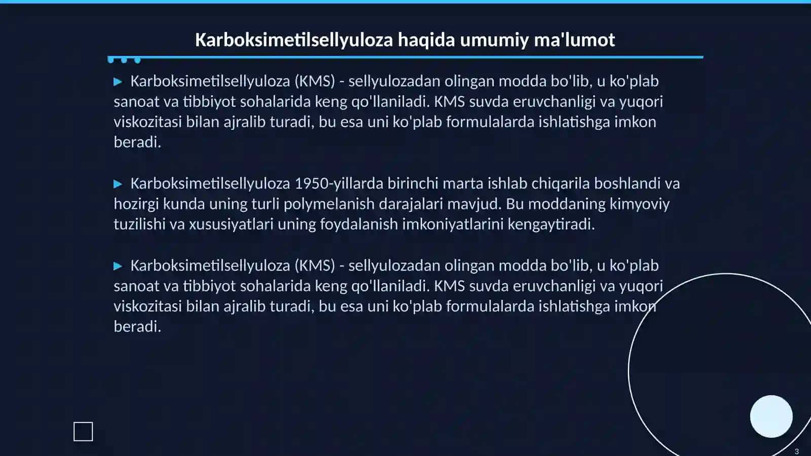 Karboksimetilsellyuloza sentiz va ularni tozalash usullari 3