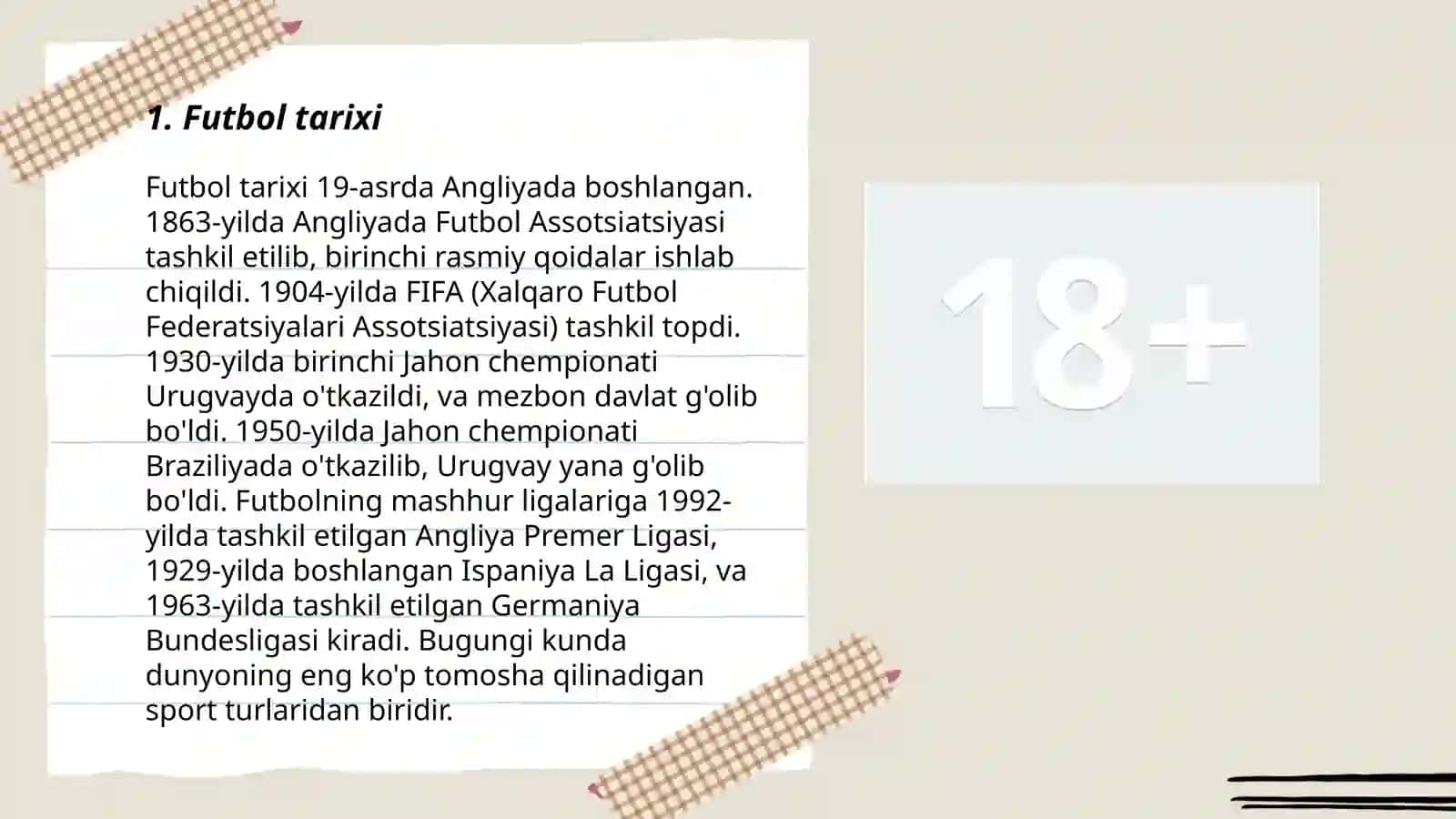 Futbol miliy harakatli òyinlar 3