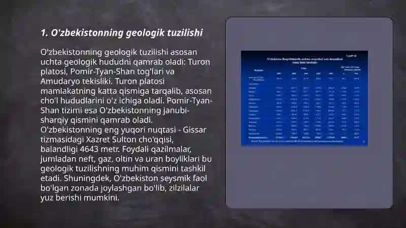 O‘zbekiston tabiiy sharoiti va tabiiy resurslarga tavsif 3