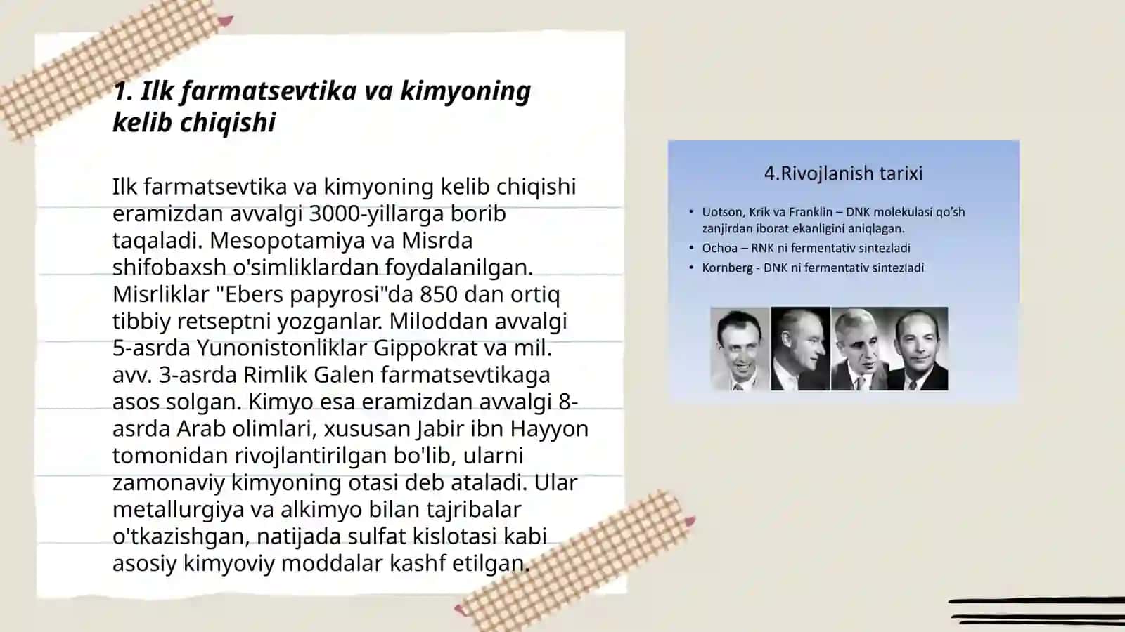 Hozirgi zamon farmatsevtik kimyo fanining rivojlanish tarixi 3