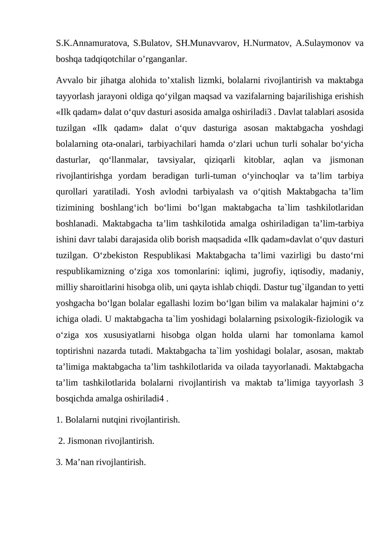 Ilk qadam dasturi 3