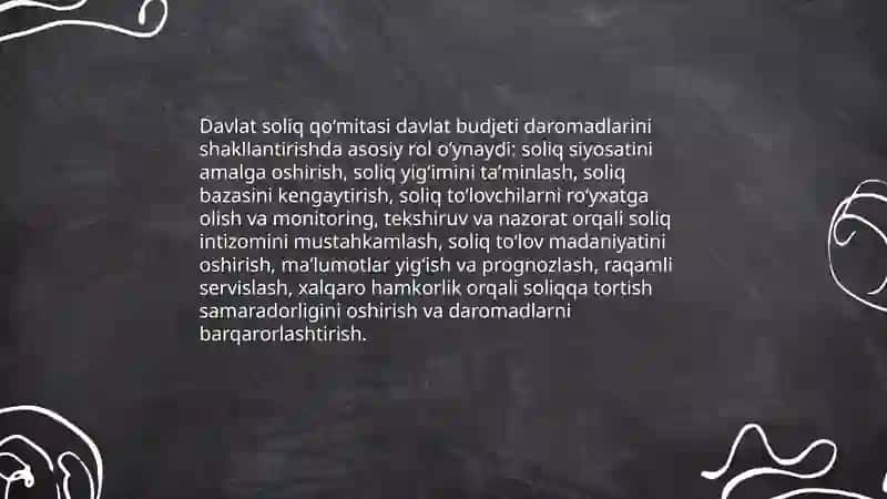 Davlat budjeti daromadlari shakllantirishda davlat soliq qoʻmitasining ahamiyati 3