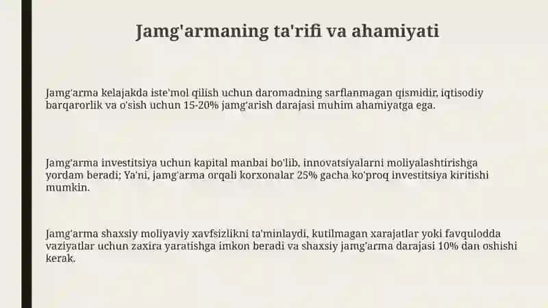 Jamgʻarma va uning hajmiga ta’sir etuvchi omillar 3