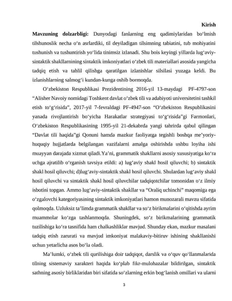 O‘zbek tilshunosligida umumiy va xususiy grammatik shakl tavsifi 3