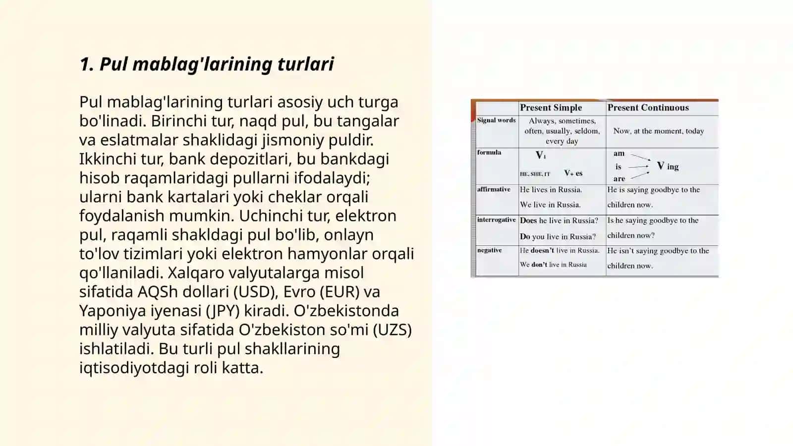 Pul mablagʻlari va hisob-kitoblarning mazmuni hamda ularni hisobga olishning vazifalari 3