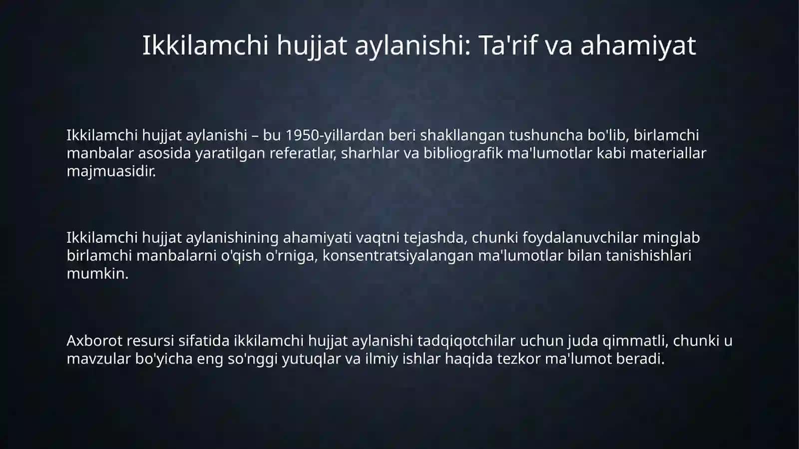 Ikkilamchi hujjat aylanishi: Ta'rif, ahamiyat va turlari 3