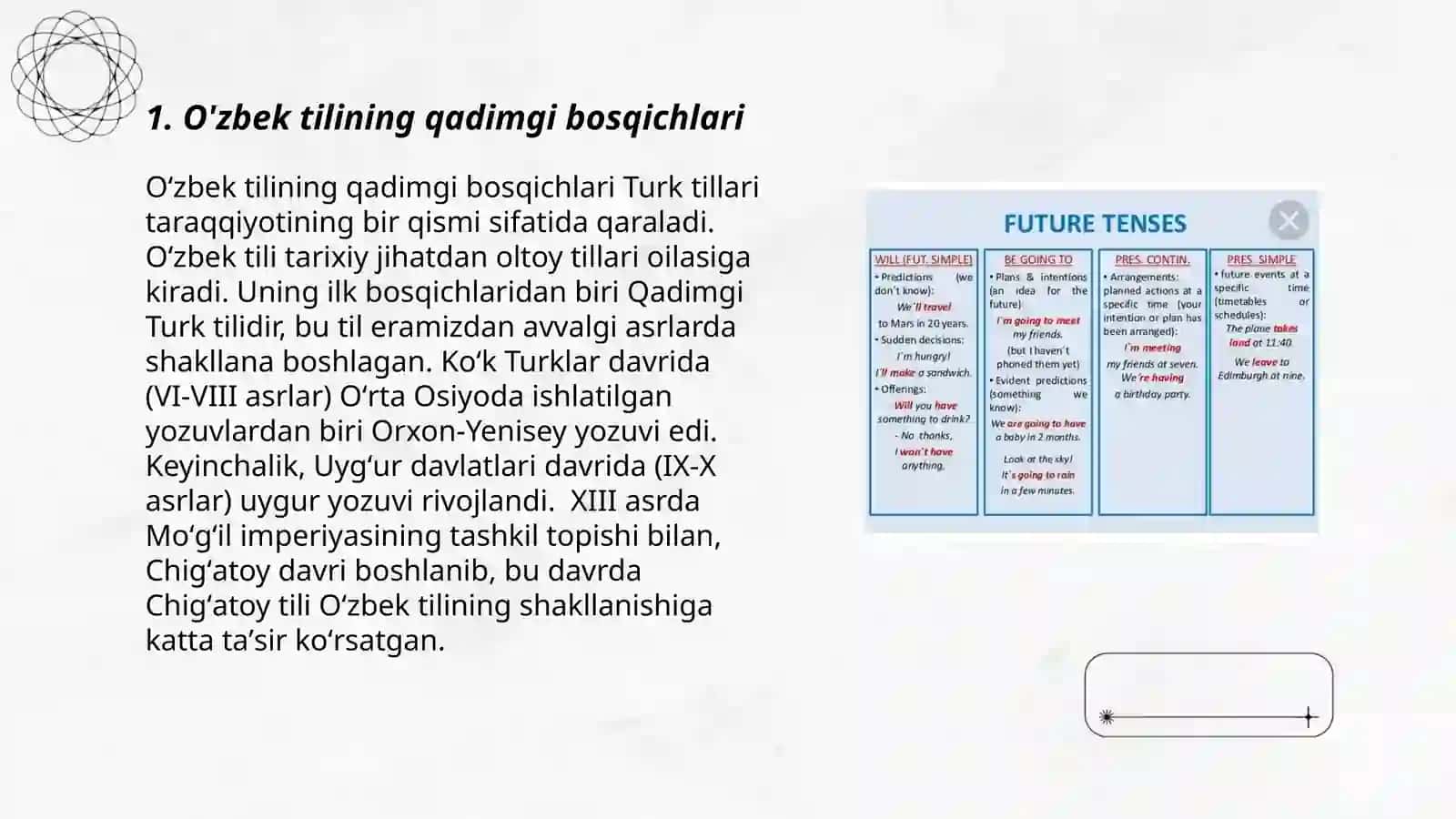 O'zbek tilining taraqqiyot bosqichlari 3