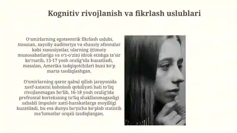 Yoshlik davrining psixologik xususiyatlari 3