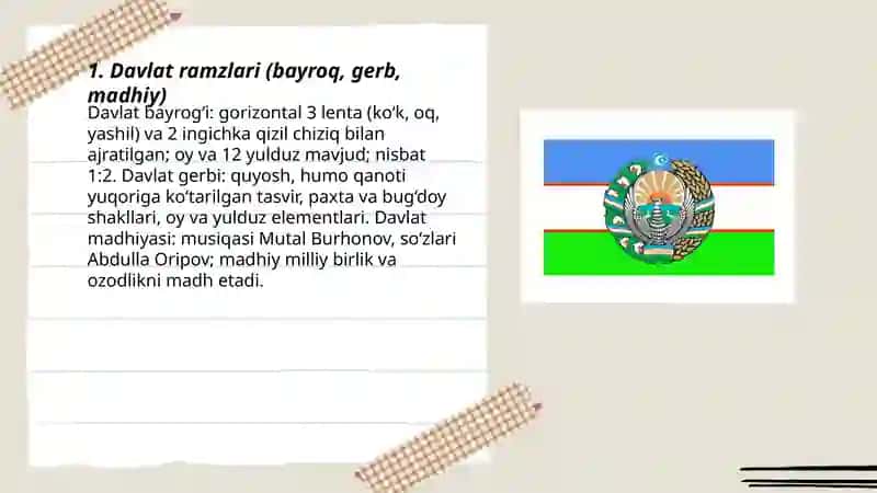 Davlat ramzlari (bayroq, gerb, madhiy) 3