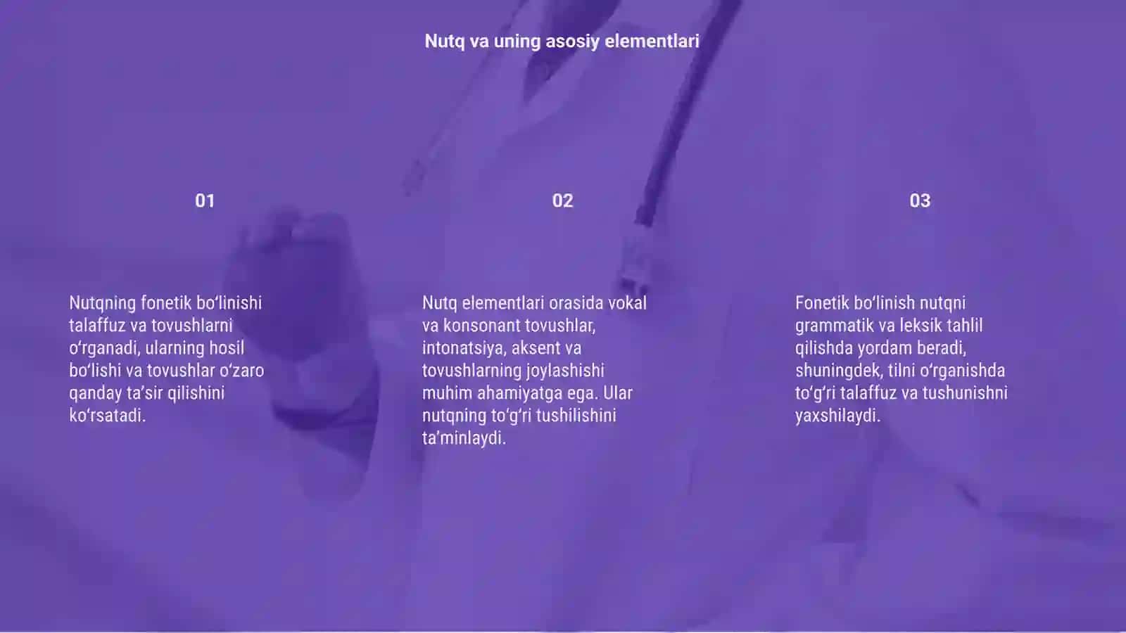 Nutqning fonetik boʻlinishi 3