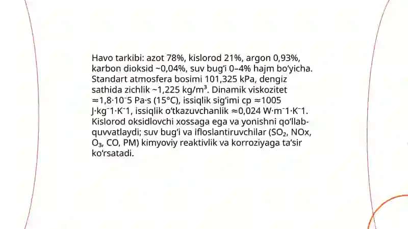 Havo muhitining fizik va kimyoviy omillari 3