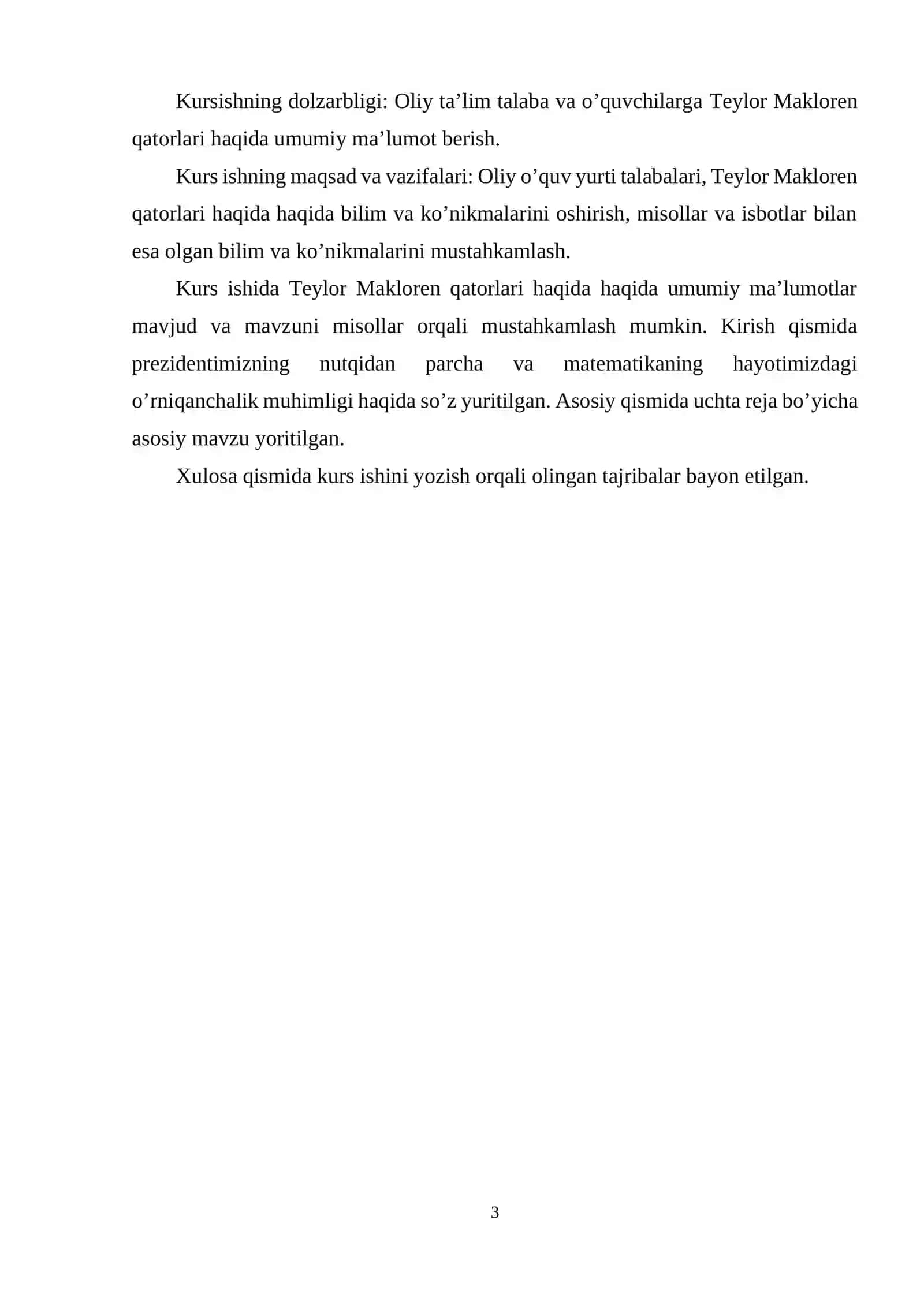 funksiyalar uchun Teylor va Makloren formulasi 3