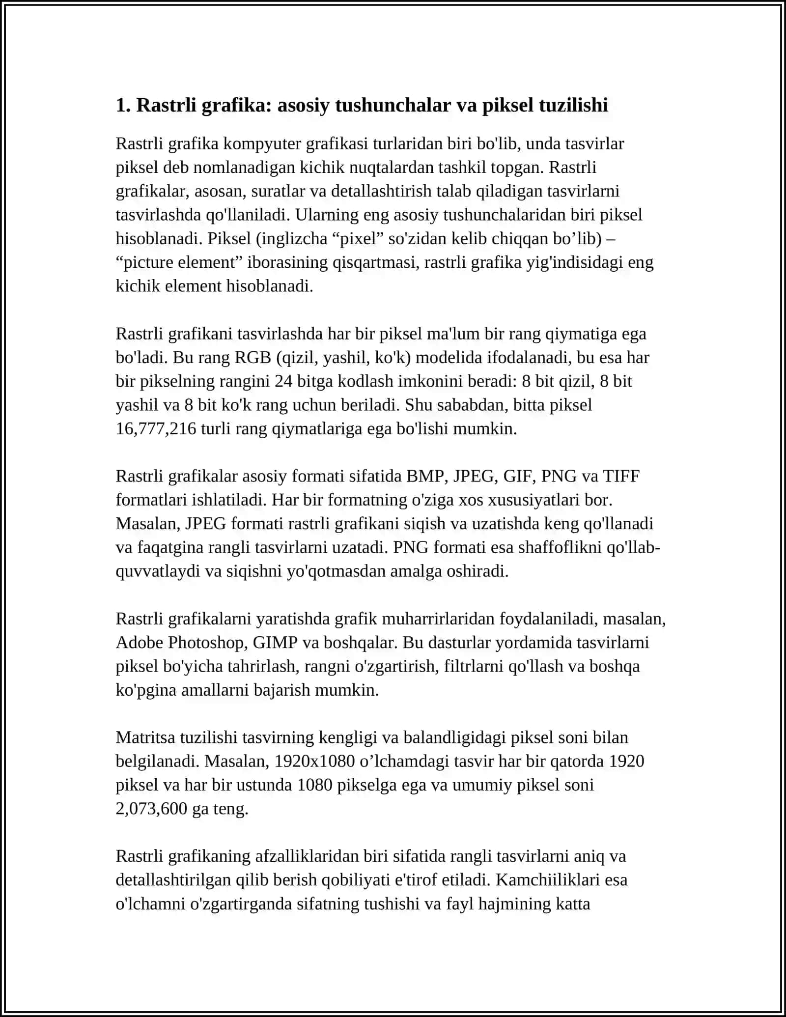 Rastrli grafika. Rastrli grafika dasturlari 3