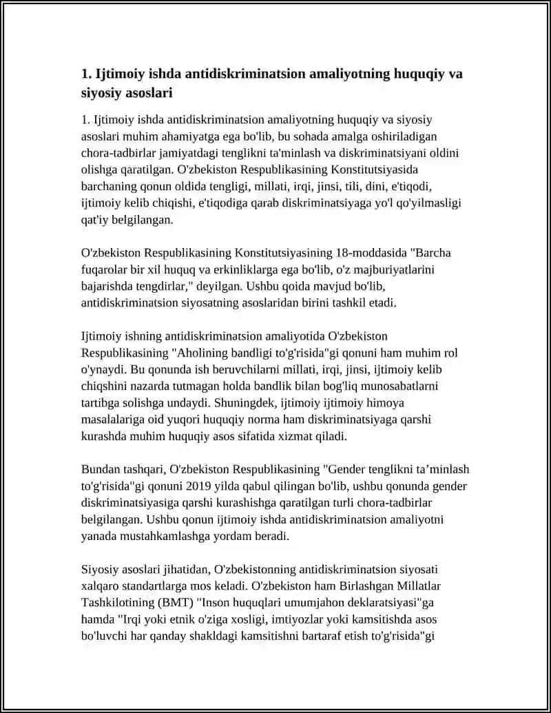 IJTIMOIY ISHDA ANTIDISKRIMINATSION AMALIYOT 3