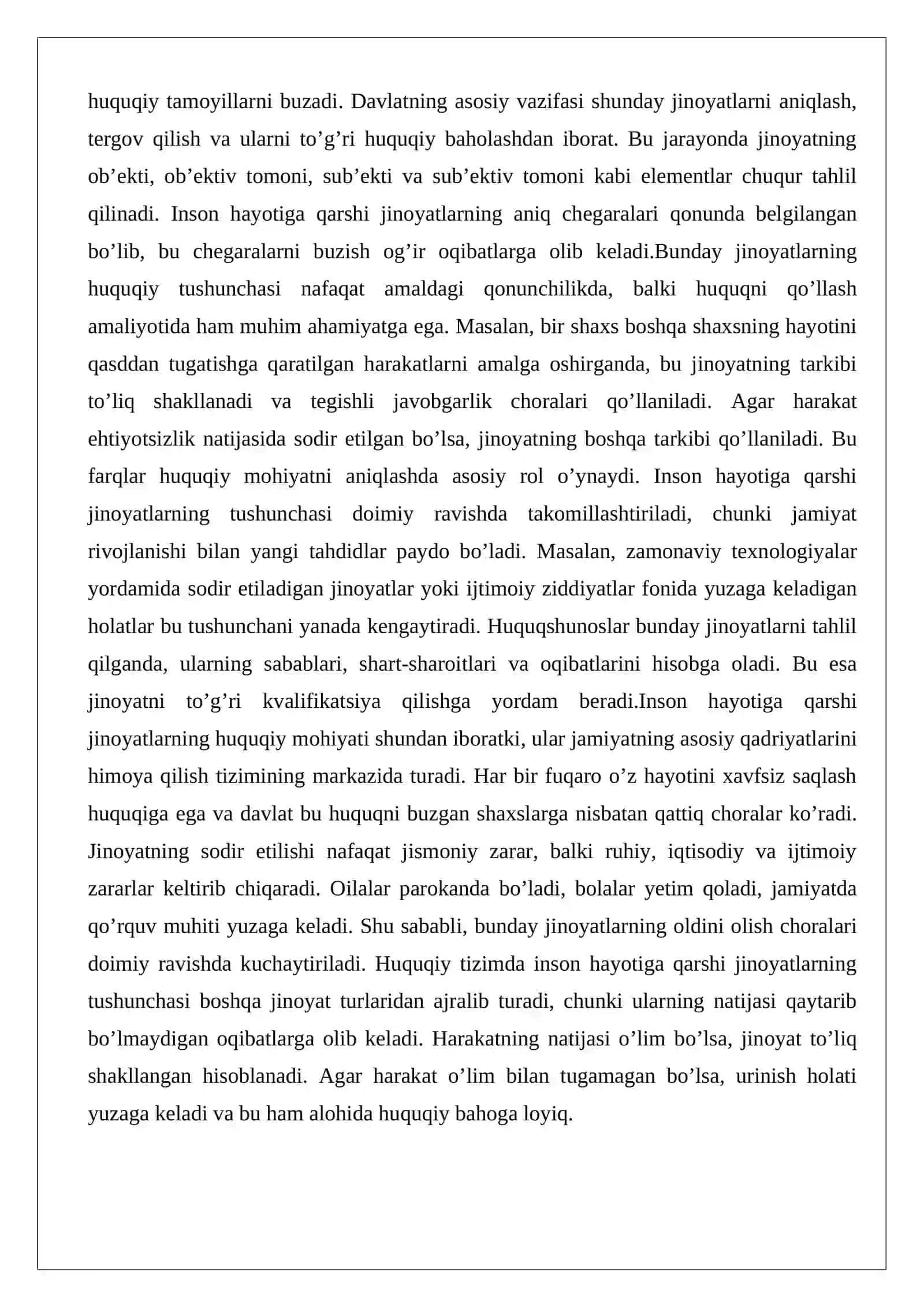 Qasddan odam o’ldirish jinoyatining huquqiy tahlili 3