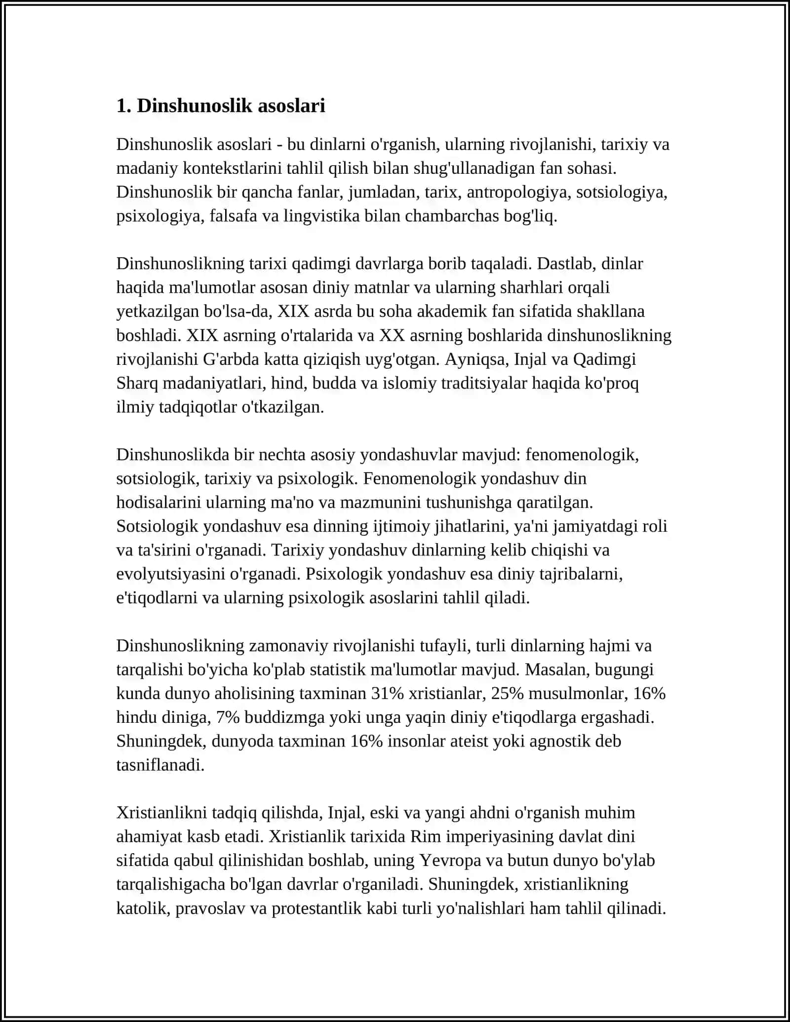 Dinshunoslik 3