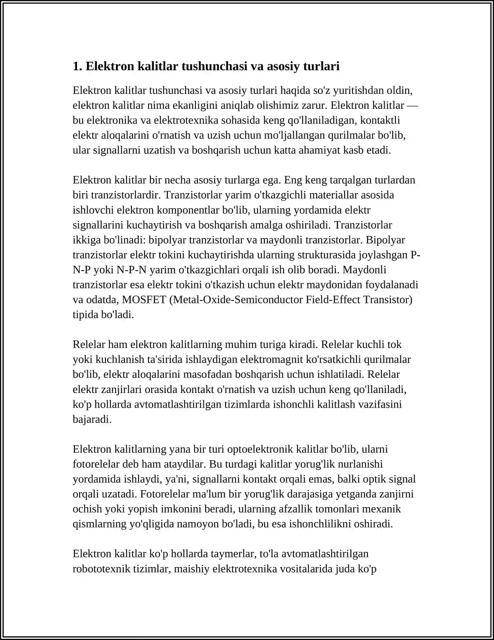 ELEKTRON KALITLAT VAZIFASI 3
