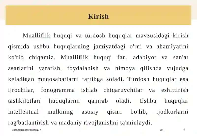 Mualliflik huquqi va turdosh huquqlar 3