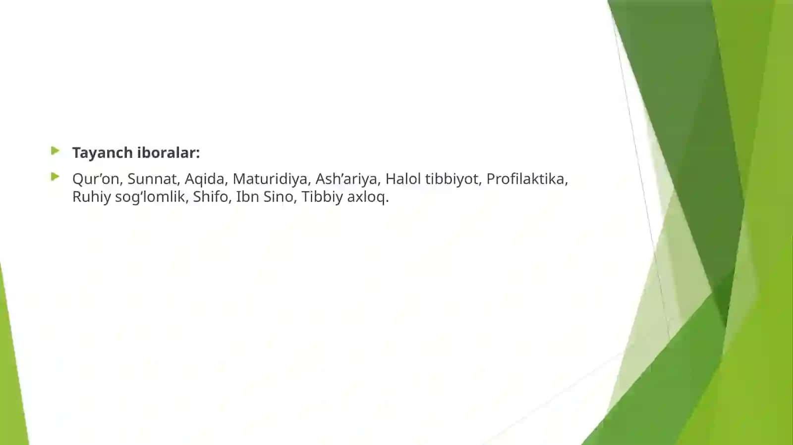 Islom dini manbalari, aqidaviy maktablari va ularning hozirgi davrdagi ahamiyati (tibbiyot nuqtayi nazaridan) 3