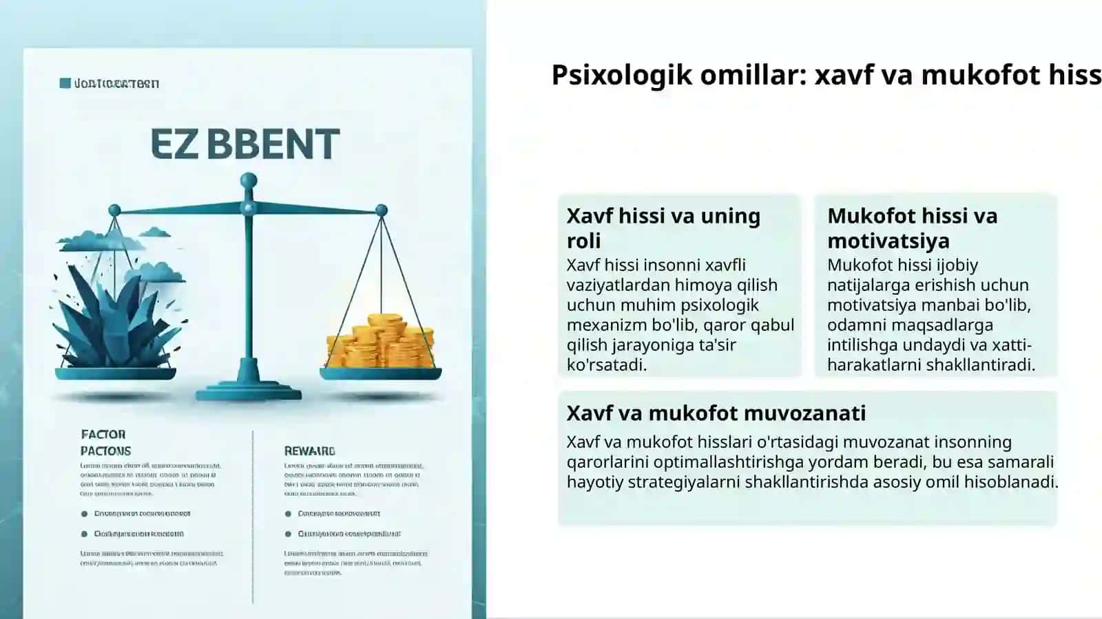 Tavakkalchilik: Omillar va Oqibatlar Tasnifi 3