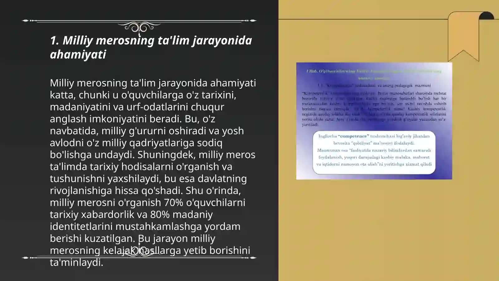 Mutaxassislik fanini o'qitish metodikasi fanini o'qitishda milliy va umumbashariy merosdan foydalanish 3