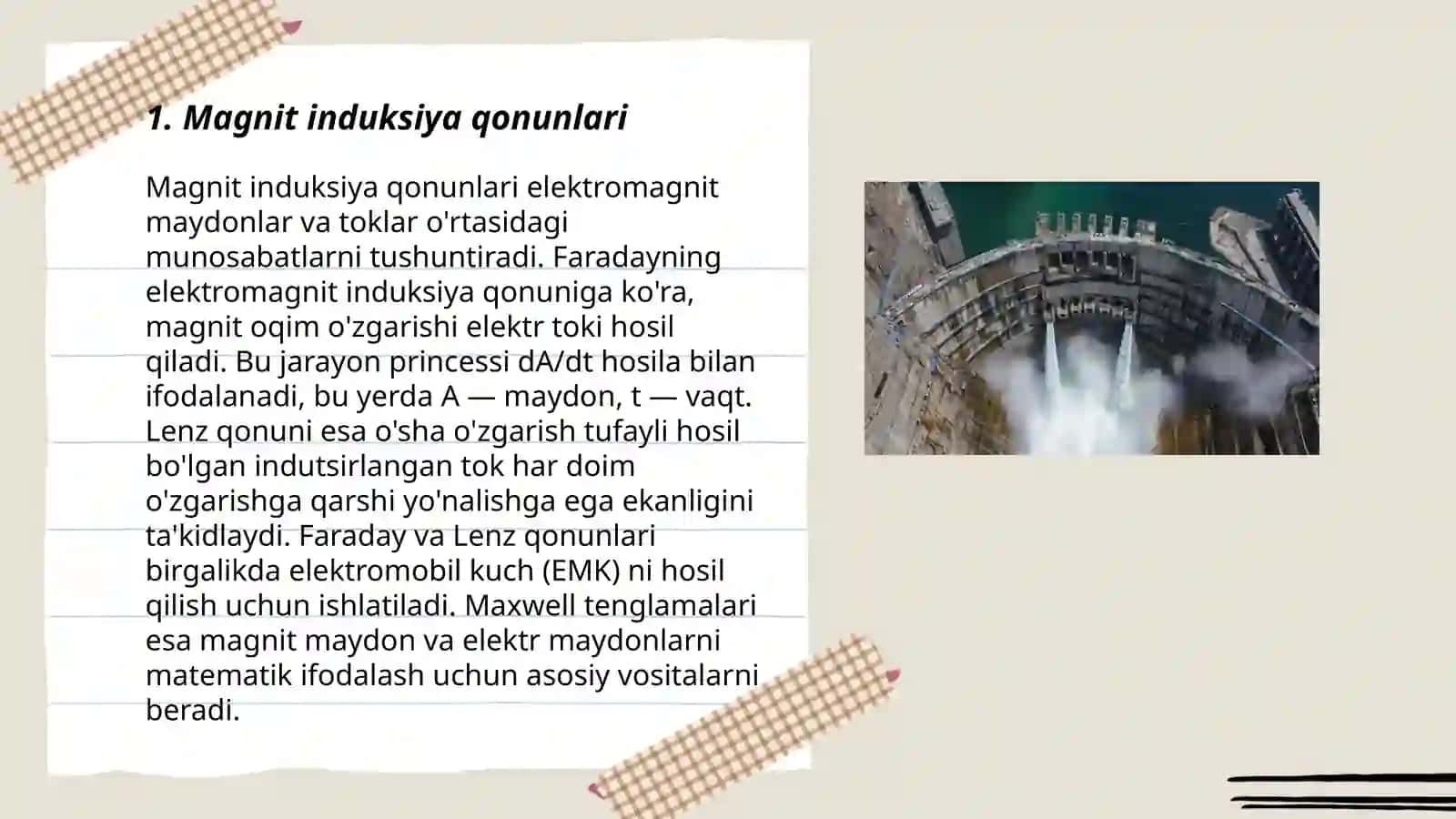 Suvning mehanik energiyasini elektr energiyaga aylantirish 3
