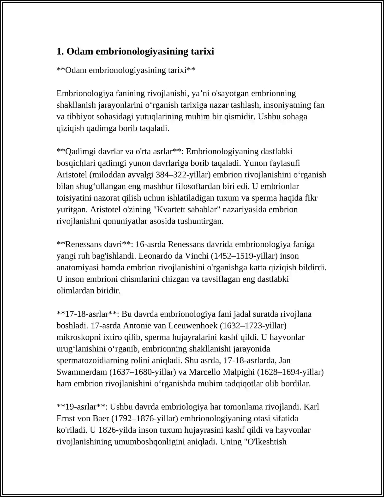 ODAM EMBRIOLOGIYASI ASOSLARI 3
