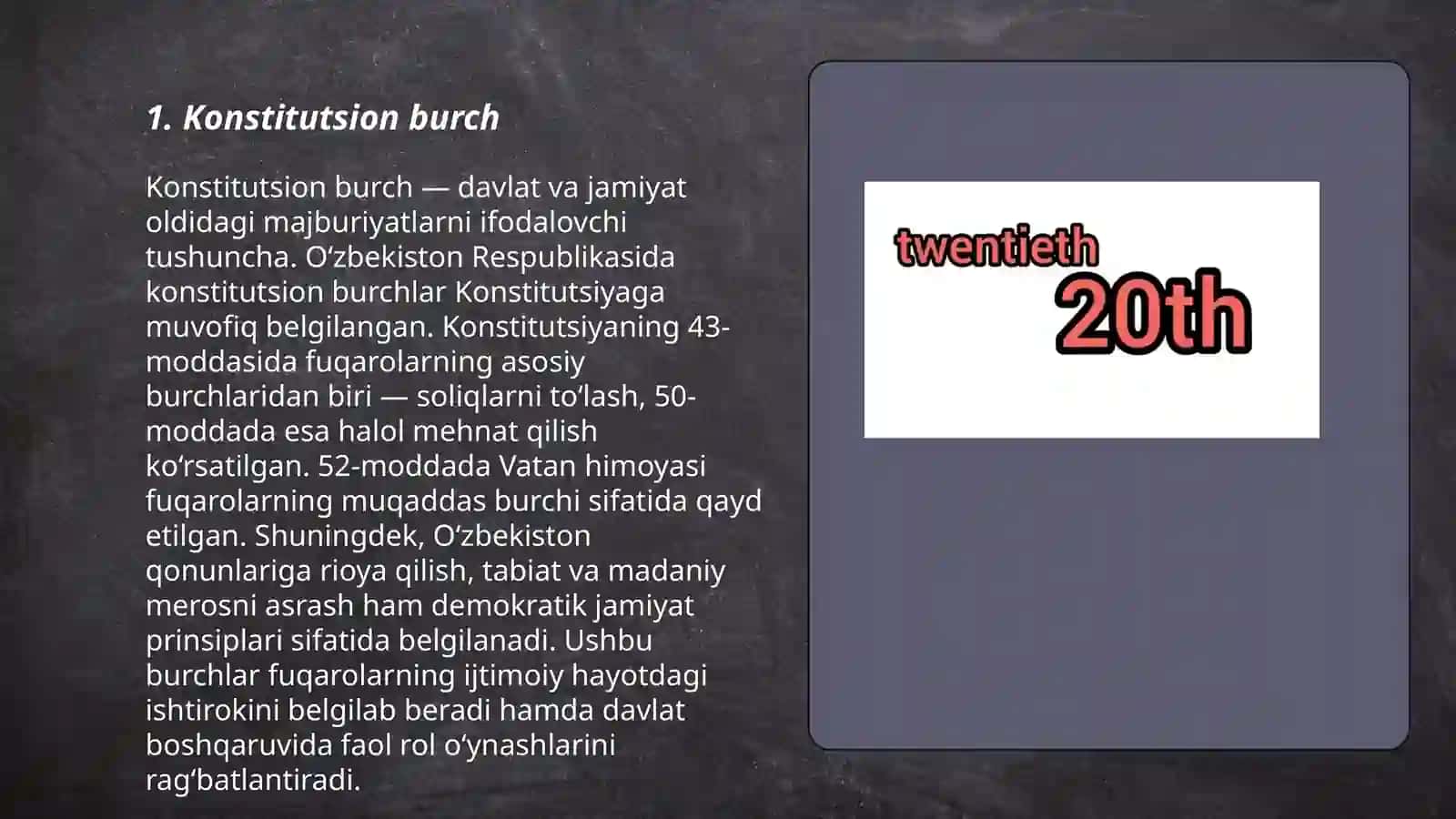 Oʻzbekiston respublikasida fuqarolarning burchlari 3