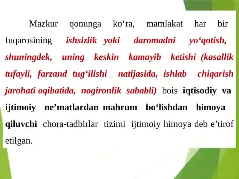 MAHOLINI IJTIMOIY HIMOYALASH ASOSLARI 3