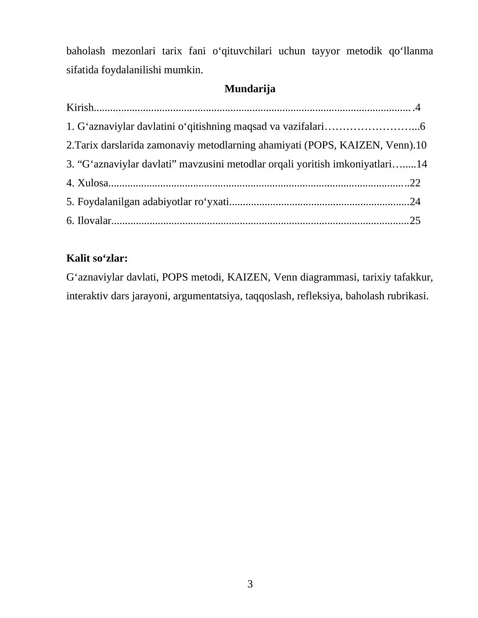 G‘aznaviylar davlati (POPS, KAIZEN, Venn diagrammasi metodlari orqali yoritib berish) 3