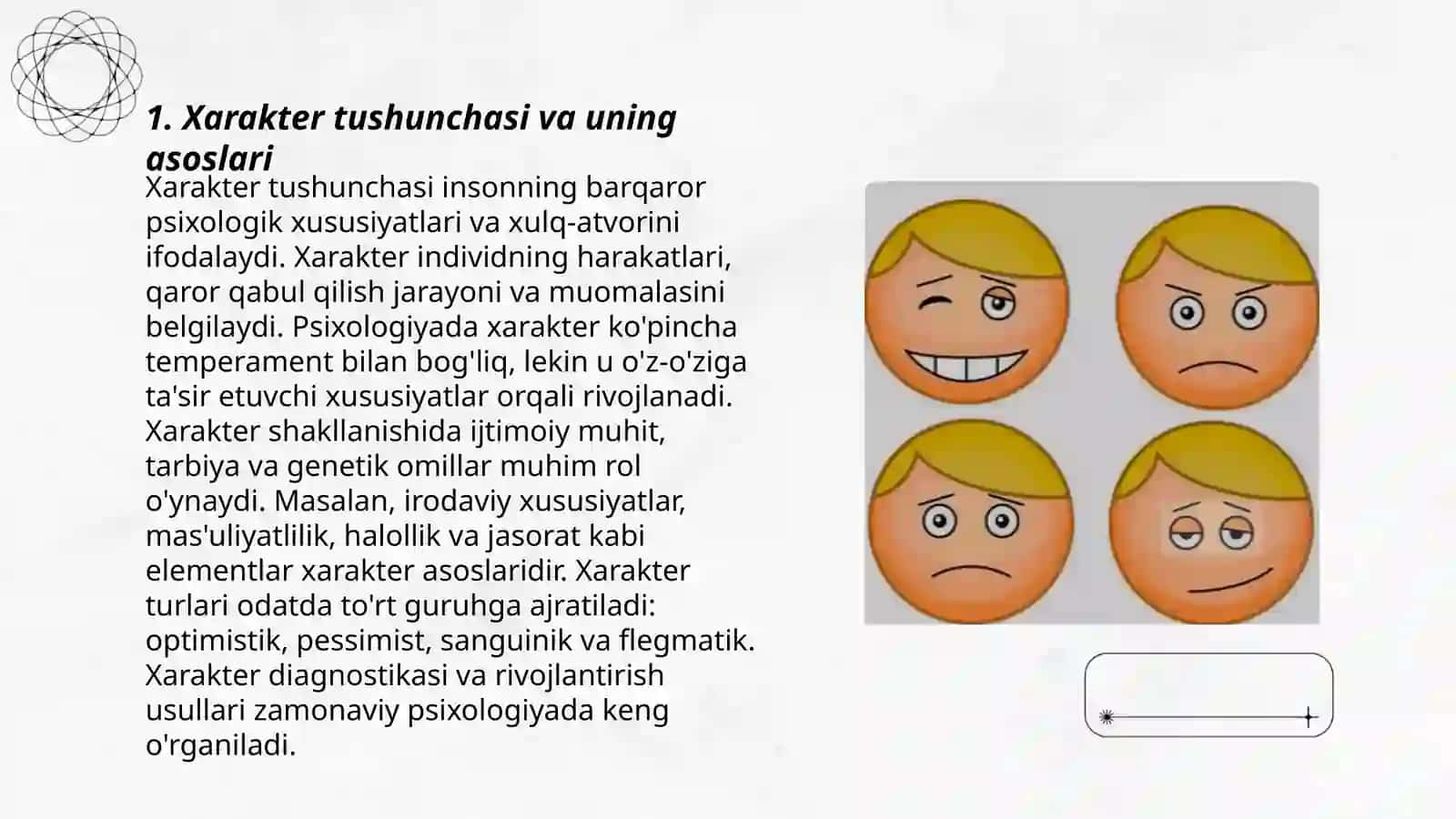 Xarakter tiplari va klassifikatsiyasi 3