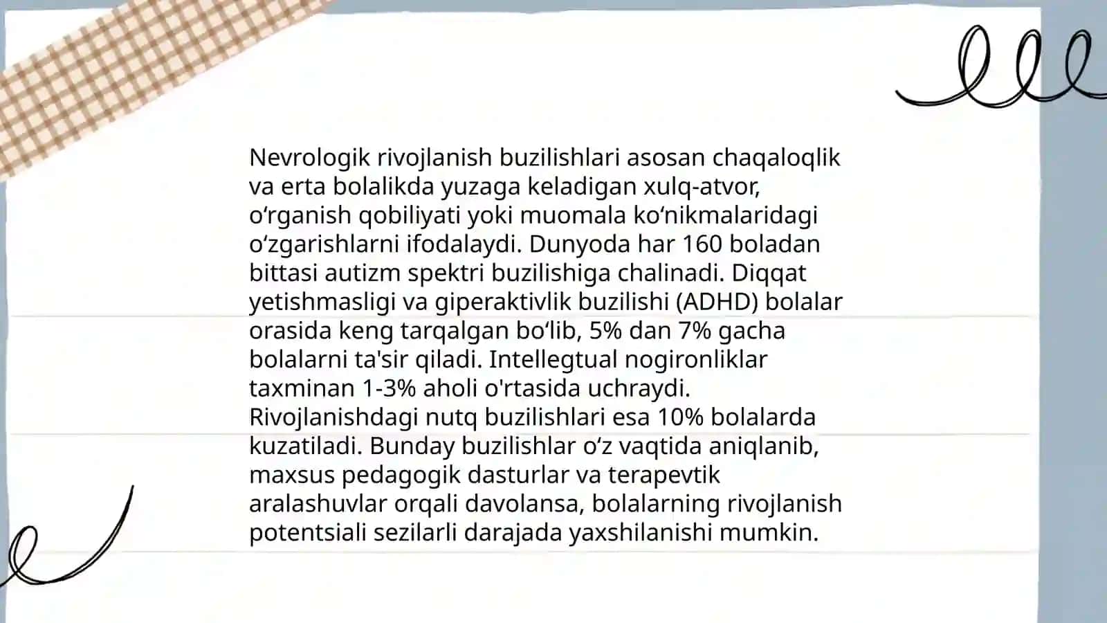 Bolalarda rivojlanish kamchiliklarini differensial tashxislash usullari 3