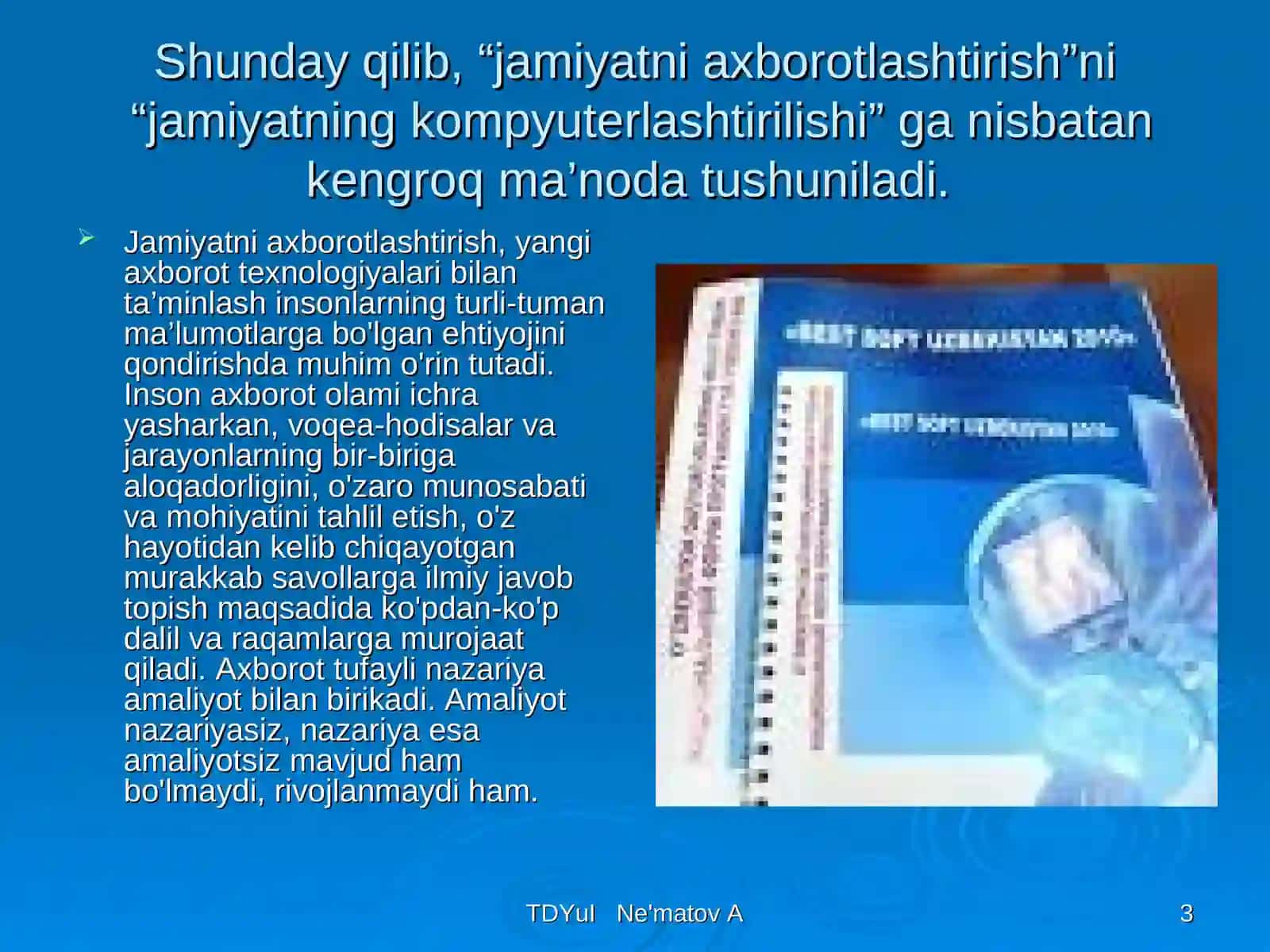 JAMIYATNI AXBOROTLASHTIRISH UCHUN ZARUR SHAROITLAR 3