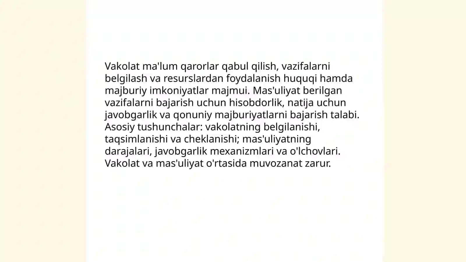 Vakolat va mas'uliyat tushunchalari 3