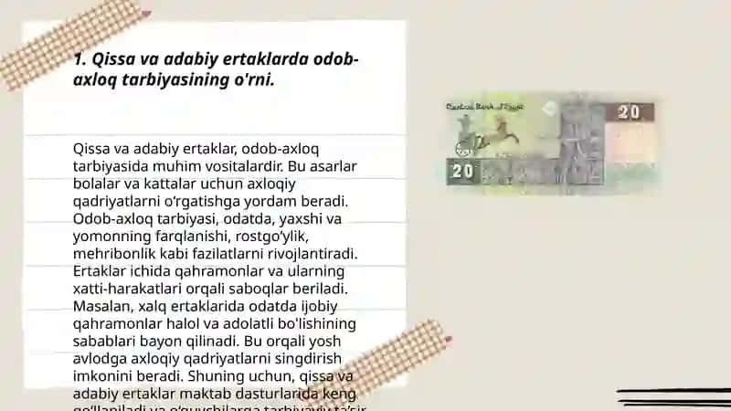 qissa va adabiy ertaklarda odob-axloq,tarbiya masalalarining talqini 3