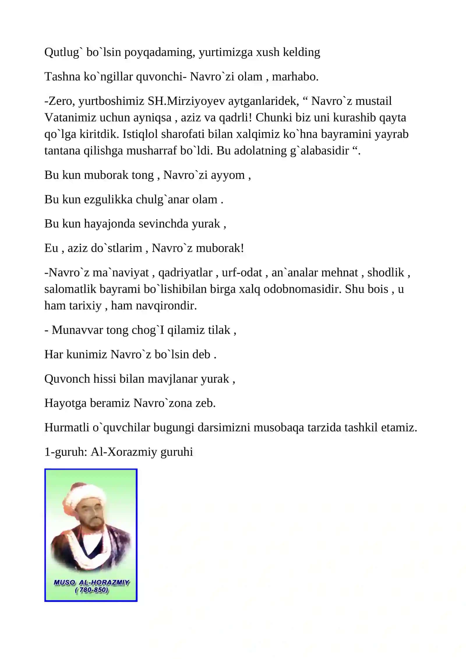 8-sinf Algebra dars ishlanma. Kvadrat tenglamalar yordamida masalalar yechish 3