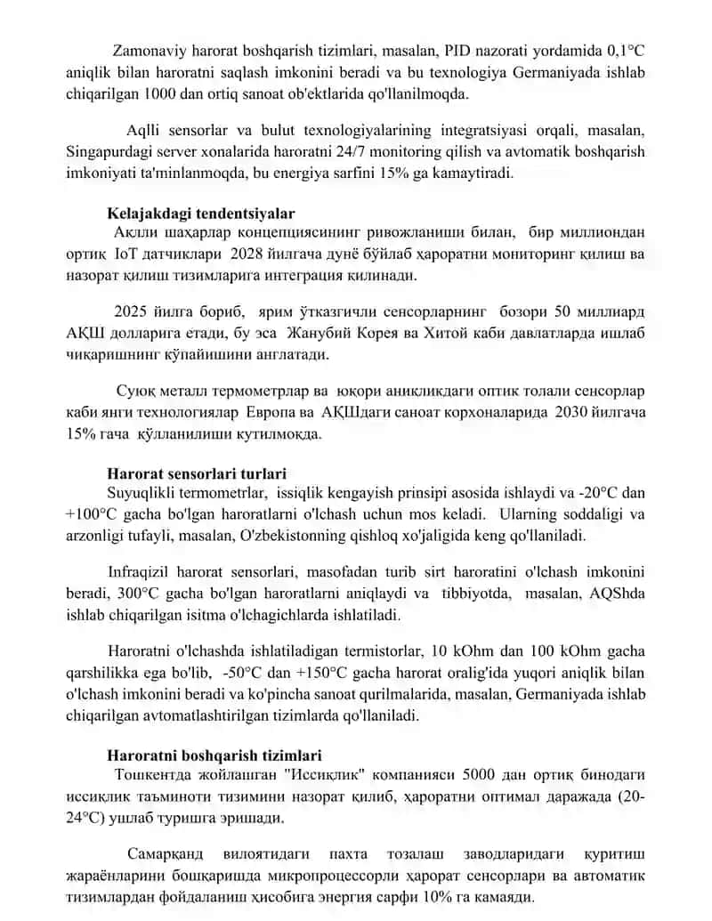 Analog va raqamli harorat o'lchagichlar 3