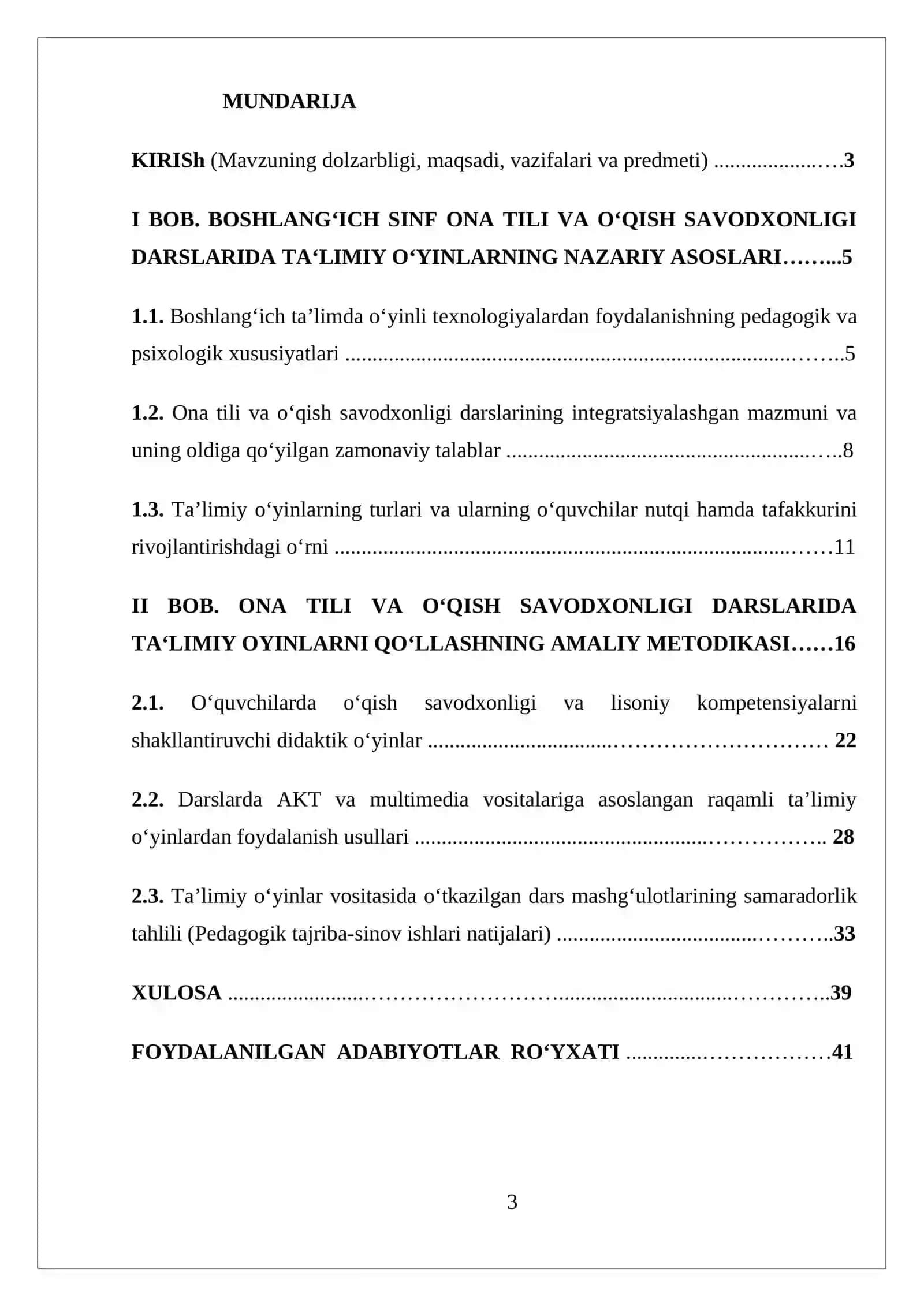 ONA TILI OQISH SAVODXONLIGI DARSDA TA'LIMIY OYINLARDAN FOYDALANISH 3