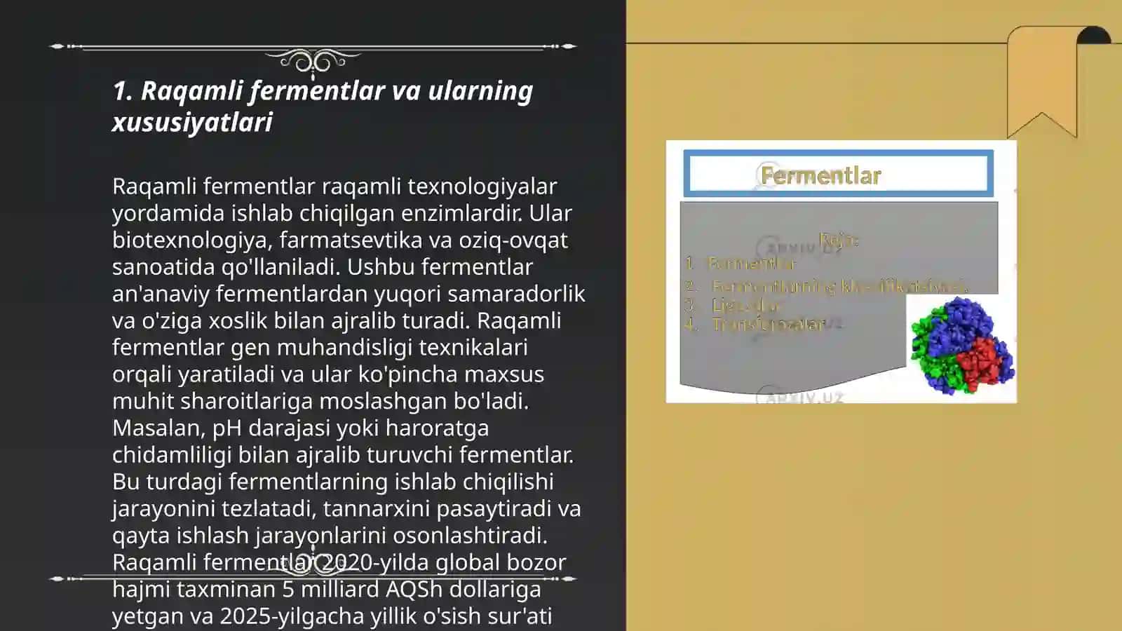 Raqamli fermentlar va ularning xususiyatlari 3