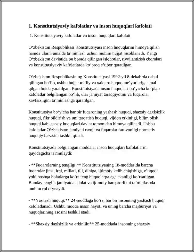 YANGI O‘ZBEKISTONDA INSON HUQUQLARI VA ERKINLIKLARI KAFOLATINING YARATILISHI 3