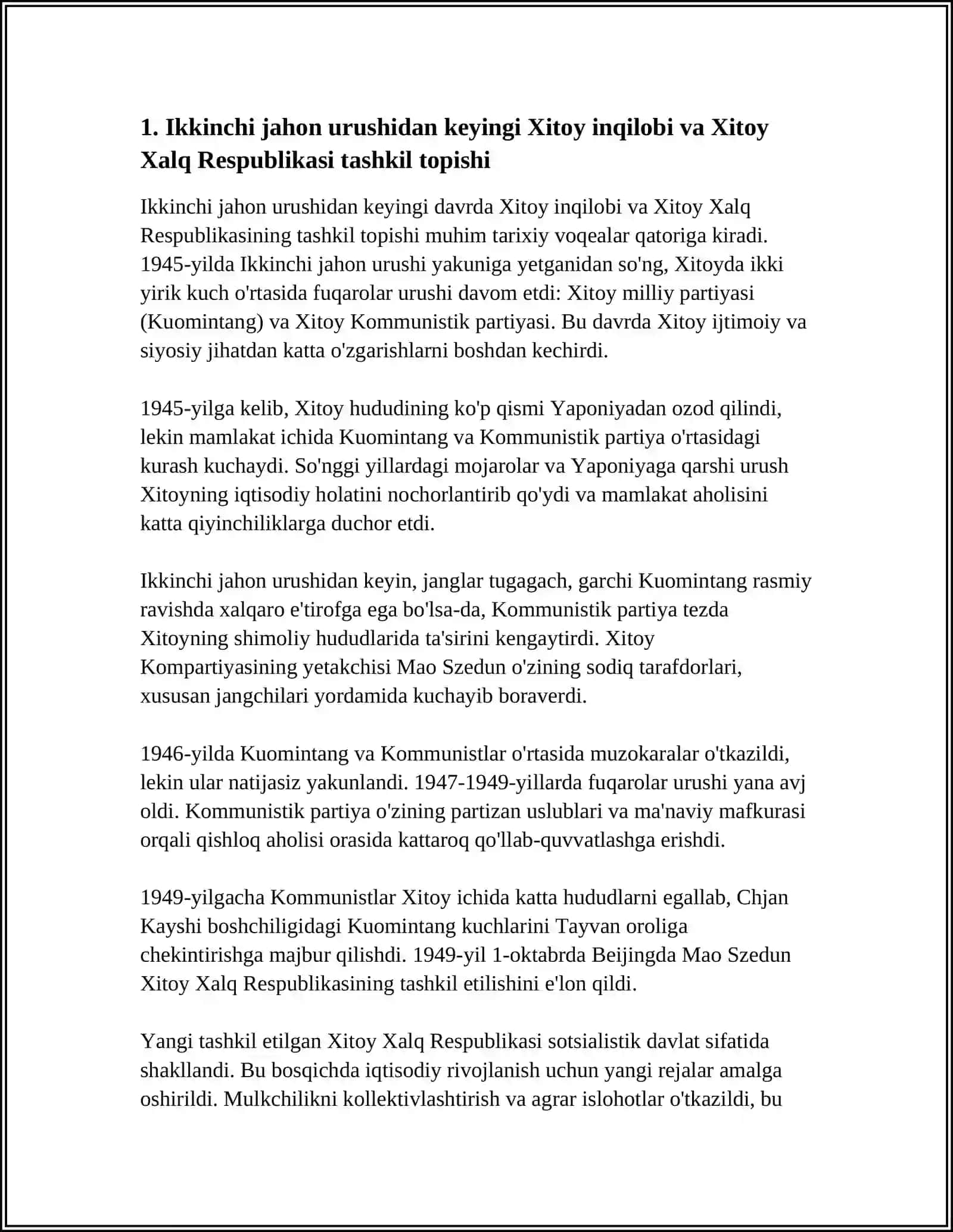 IKKINCHI JAHON URUSHIDAN KEYINGI OSIYO DAVLATLARI 3