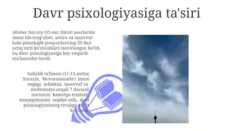 Sharq mutaffakkirlarining psixologik qarashlari (IX-XIV asrlar) 3