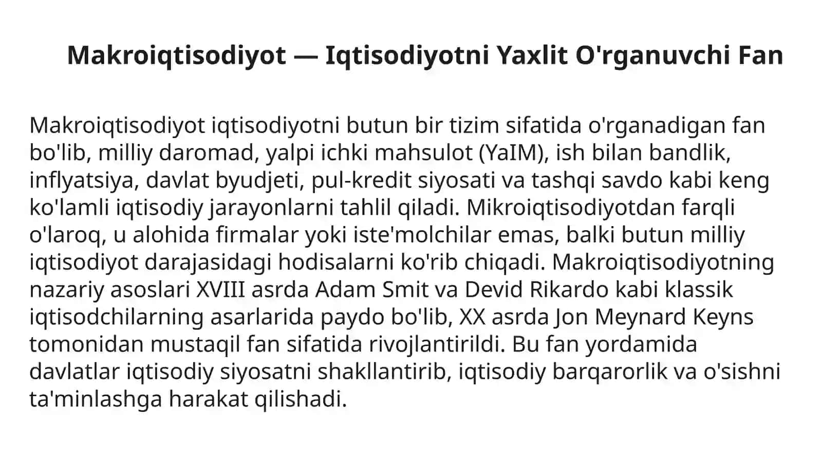 Iqtisodiyot Yaxlit Tizim Sifatida: Makroiqtisodiyot va Ekologiya 3