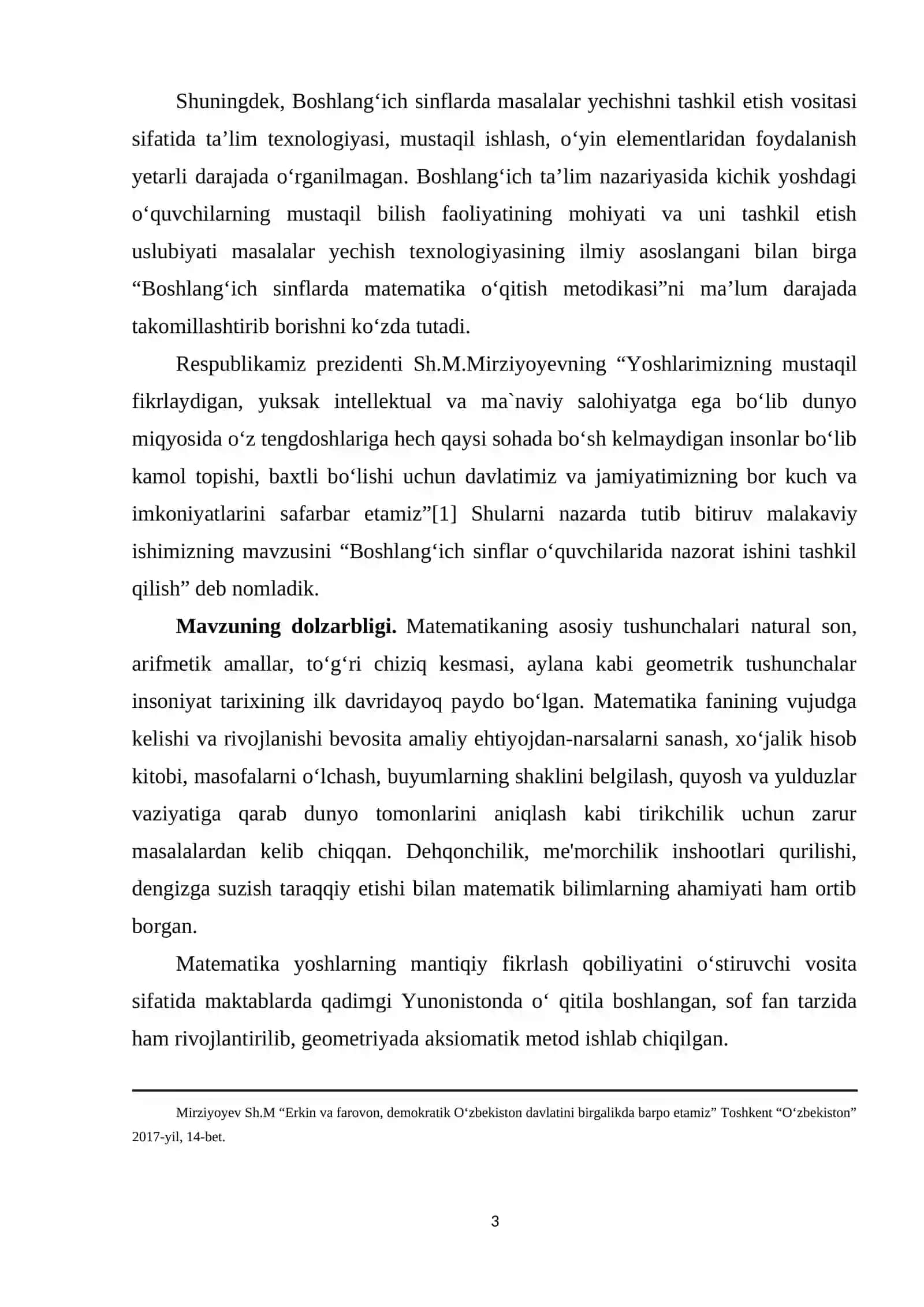 Matematika darsida nazorat turlari va ularni tashkil qilish 3