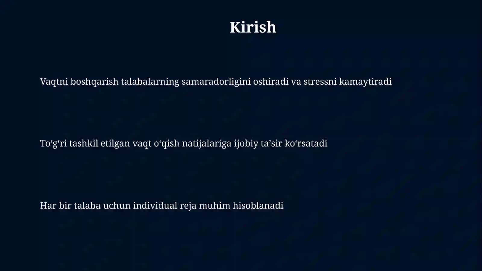 Taʼlim jarayonida vaqtni samarali boshqarish texnikasi 3
