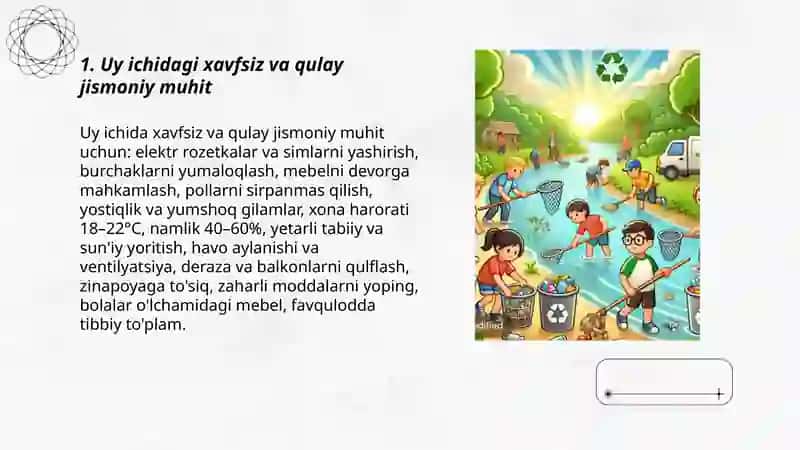 Uy ichidagi xavfsiz va qulay jismoniy muhit 3