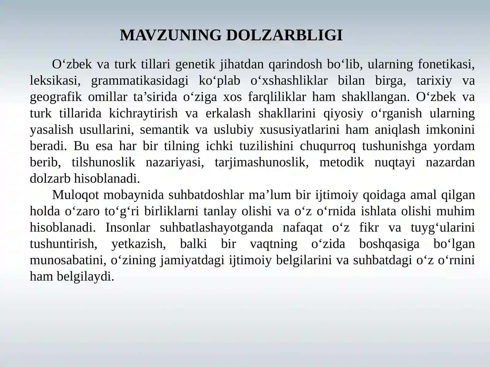 O‘ZBEK VA TURK TILLARIDA KICHRAYTIRISH-ERKALASH SHAKLLARI 3